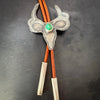 Sterling Silver Mule Deer Skull Bolo Tie with Sonoran Gold Turquoise by mend metalworks