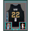 Framed Autographed/Signed Desmond Bane 35x39 Memphis Black Basketball Jersey JSA COA