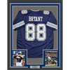 Framed Autographed/Signed Dez Bryant 35x39 Dallas Blue Football Jersey Beckett BAS COA by Hall of Fame Sports Memorabilia