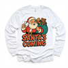 Santa Is Coming Kids Christmas Shirt - Christmas Tee by Madi Moosh