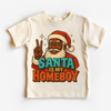 Santa Is My Homeboy Christmas Shirt - Black Santa Tee by Madi Moosh