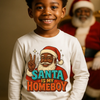 Santa Is My Homeboy Christmas Shirt - Black Santa Tee by Madi Moosh
