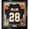Framed Autographed/Signed Corey Dillon 35x39 Cincinnati Black Football Jersey Beckett BAS COA