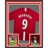 Framed Autographed/Signed DImitar Berbatov 35x39 Manchester United Red Soccer Jersey Beckett BAS COA by Hall of Fame Sports Memorabilia