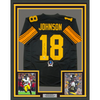 Framed Autographed/Signed Diontae Johnson 35x39 Pittsburgh Color Rush Football Jersey Beckett BAS COA