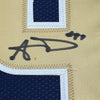 Framed Autographed/Signed Aaron Donald 35x39 Los Angeles LA Dark Blue Football Jersey JSA COA