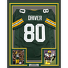 Framed Autographed/Signed Donald Driver 35x39 Green Bay Green Football Jersey JSA COA
