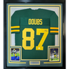 Framed Autographed/Signed Romeo Doubs 35x39 Green Bay Color Rush Green Football Jersey JSA COA
