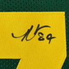 Framed Autographed/Signed Romeo Doubs 35x39 Green Bay Color Rush Green Football Jersey JSA COA