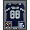Framed Autographed/Signed Drew Pearson 35x39 Dallas Navy Football Jersey Beckett BAS COA