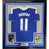 Framed Autographed/Signed Didier Drogba 35x39 Chelsea FC Blue Soccer Futbol Jersey Beckett BAS COA