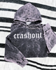 Crashout mineral wash Hoodie by Madness & Mayhem LLC