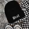Brat embroidered beanie by Madness & Mayhem LLC