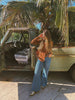 John Wayne Western Pearl Snap Button Up Top In Brown by Lil Bee's Bohemian