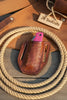 Pink Pakka Wood Damascus Folding Knife 7” – Handmade Persian EDC Pocket Knife by JW SteelCrafts