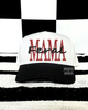 Black & red feral mama embroidered Hat by Madness & Mayhem LLC