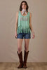 Double D Ranch Rhinestone Suits & Cowboy Boots Fringe Tank Top by Neon Spur