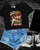 Berry bad girl Cropped Tee by Madness & Mayhem LLC