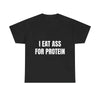 "EAT PROTEIN" Workout T-Shirt - Funny Gym Tee for Lifters & Bros by Dog Mom Hat