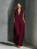 Women's V-Neck Color-Block Sleeveless A-Line Maxi Dress – 4 Colors XS–2XL by FitiqueFit