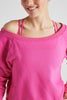 Off Shoulder Sweatshirt in PINK
