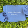 Easily Distracted By Rocks Embroidered Sweatshirt, Gift For Geologist, Gift For Rock Climber, Rock Lover by Dog Mom Hat