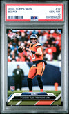 Graded 2024 Topps Now Bo Nix #12 Rookie RC Football Card PSA 10 Gem Mint