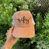 Embroidered Wifey/Hubby Pigment-Dyed Trucker Hat – Anniversary Gift Cap by Adorb Custom Tees