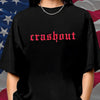 Embroidered 'Crashout' T-Shirt – Unisex Modern Classic Fit by Dog Mom Hat
