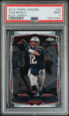 Graded 2014 Topps Chrome Tom Brady #62 Blue Jersey Football Card PSA 9 Mint