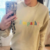 Empathy Embroidered Sweatshirt, Positive, Kindness, Preppy, Trendy, Positive Quotes Sweatshirt by Dog Mom Hat