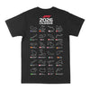 F1 2026 Race Calendar Graphic Tee by Obsessed with graphic tees