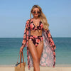 Women's Printed Bikini Three-Piece Swimwear Set by FitiqueFit