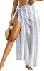 Sheer Chiffon High-Slit Swim Cover-Up Dress – Floral Print, One Size by FitiqueFit