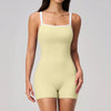 Women's Square Collar Backless Shorts Jumpsuit – Sport Fashion Style by FitiqueFit