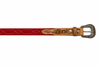 Western Stitch Genuine Suede & Hand Tooled Leather Belt -Red by Neon Spur