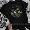 Anti social Bat Shirt by Madness & Mayhem LLC