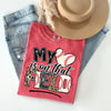 My Heart is on That Field Baseball Graphic Tee by Anchored Grace Boutique