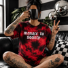 menace to society embroidered tie dye T-shirt by Madness & Mayhem LLC