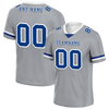 Custom Grey Classic Style Blue Personalized Authentic Football Jersey FBJ02-bc0f0ac