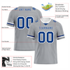 Custom Grey Classic Style Blue Personalized Authentic Football Jersey FBJ02-bc0f0ac