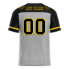 Custom Grey Black Raglan Sleeves Black Personalized Authentic Football Jersey FBJ02-bc0f0a9