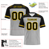 Custom Grey Black Raglan Sleeves Black Personalized Authentic Football Jersey FBJ02-bc0f0a9