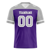 Custom Purple Grey Raglan Sleeves Grey Personalized Authentic Football Jersey FBJ02-bc0f0b0