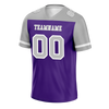 Custom Purple Grey Raglan Sleeves Grey Personalized Authentic Football Jersey FBJ02-bc0f0b0