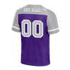 Custom Purple Grey Raglan Sleeves Grey Personalized Authentic Football Jersey FBJ02-bc0f0b0