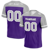 Custom Purple Grey Raglan Sleeves Grey Personalized Authentic Football Jersey FBJ02-bc0f0b0