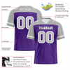 Custom Purple Grey Raglan Sleeves Grey Personalized Authentic Football Jersey FBJ02-bc0f0b0