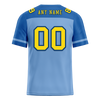 Custom Aqua Raglan Sleeves Yellow Personalized Authentic Football Jersey FBJ02-bc0f0bb