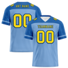 Custom Aqua Raglan Sleeves Yellow Personalized Authentic Football Jersey FBJ02-bc0f0bb